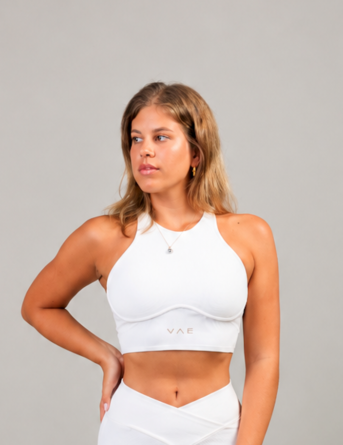 Flat White Crop Top