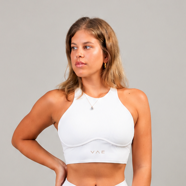 Flat White Crop Top
